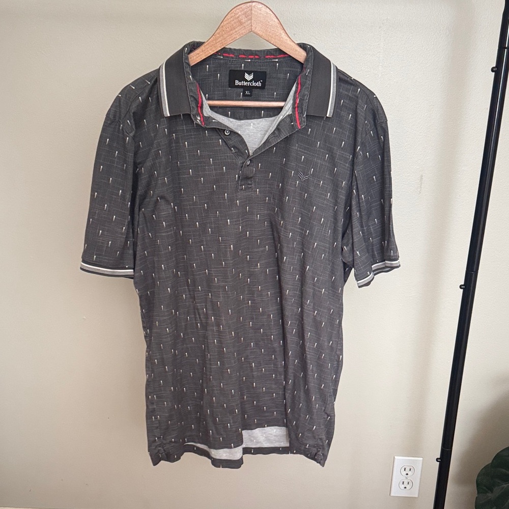 Buttercloth Men's Dark Gray Polo Shirt